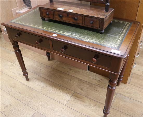 A Victorian mahogany writing table, W.107cm